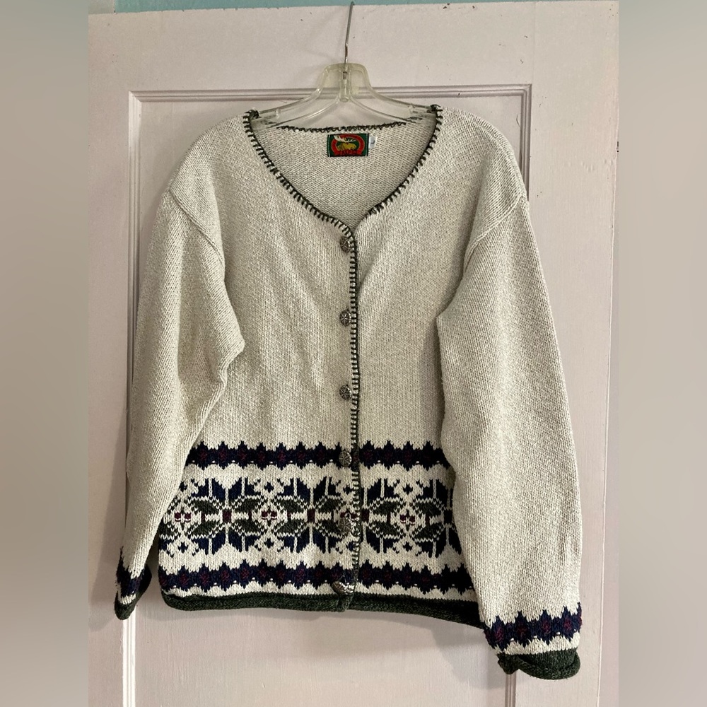Womens Alps
Vintage Nordic Fair Isle
Sweater Cardigan Sz Large